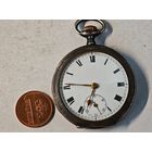 Швейцарские серебряные карманные   часы , на ходу