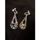 Серьги, клипсы, винтаж серебро Альпака Мексика