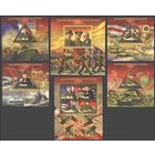 Габон 2015  Вторая Мировая Война Сталин Черчилль Рузвельт  MNH   5 Блоков + лист 4 марки