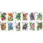 Беларусь 2025г 18-й стандартный выпуск. Дикая природа Беларуси Картмаксимум 12 шт Флора Фауна