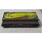 Шкатулка старинная.Дерево.Роспись