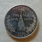 США 1/4 доллара, 2000 г. (отметка МД "D") ,  Квотер штата Мэриленд, KM# 306  ю