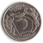 25 центов 1999 г. Джоржия серия Штаты и Территории Двор Р _UNC