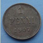 Финляндия в составе РИ. 1 пенни 1907