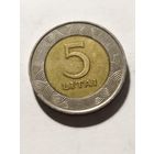 Литва 5 лит 1999