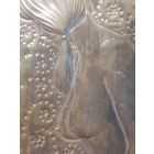 Чеканка Девушка  среди цветов