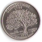 25 центов 1999 г. Коннектикут серия Штаты и Территории Двор D _UNC