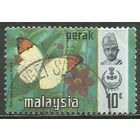 Малайские штаты(Перак). Бабочка белянка. 1971г. Mi#126.
