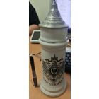 Шикарная, фарфоровая с золочением, пивная кружка. Германия