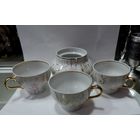 Сахарница  и 3 чайные чашки 70-80-е годы СССР.