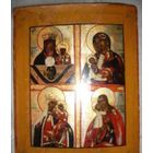 Икона Четырехчастная, 19 век. Ковчег. Красота!