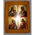 Икона Четырехчастная, 19 век. Ковчег. Красота!