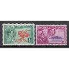 161.BrK. Великобритания. Колонии. Острова Питкэрн. Георг VI. Местные мотивы. 1940 г. 1/2P, 1P. Mi.##1-2.