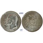 2 марки 1904 г. Гессен. Германия. NGC MS 63. 400 лет со дня рождения Филиппа Великодушного. Серебро. КМ# 372.