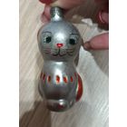 Елочные игрушки, стекло, кот, котик