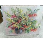 Живопись маслом на холсте, Рябина, торги с Рубля