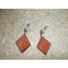 Серьги . Сережки . Авантюрин . Золотой песок