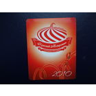 Календарик 2010 г.  Красный Мозырянин.