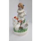 Девочка с курочками, Дулево, супер состояние