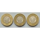 Польша 2 злотых 1994, 1995, 2007 гг. Цена за 1 шт.