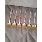 Ложки столовые серебро 875 пробы СССР. Северная Чернь. Вес 366гр