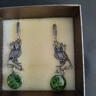 Серьги с хромдиопсидом.