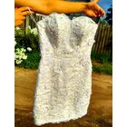 Свадебное платье короткое шампань, размер 42-44