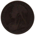 СОЕДИНЁННОЕ КОРОЛЕВСТВО ВЕЛИКОЙ БРИТАНИИ И ИРЛАНДИИ. 1 ПЕННИ 1900 г. КОРОЛЕВА ВИКТОРИЯ