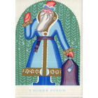 Чистая открытка 1971г. УССР "С Новым годом! Дед Мороз с мешком" худ. А. Мищенко