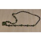 Колье камень Змеевик