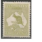 Австралия. Кенгуру на фоне карты.1913г. Mi#8.