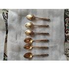 Набор кофейных ложек. Позолота, 19 в клейма .