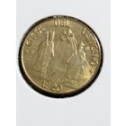 Ватикан 20 лир 1990 год.