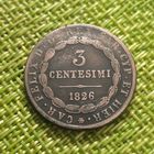 Сардиния 3 чентезимо 1826 г ( p Генуя редкая )