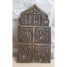 Створка складня "Праздники", эмали.