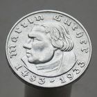 Германия 2 марки 1933 А 450 лет со дня рождения Мартина Лютера
