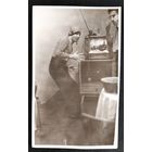 Фото из СССР. Сценка у телевизора. 10х16 см.