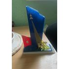 Карандашница пластик СССР космос, ракета, агитация, сувенир.