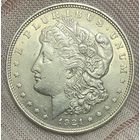 Монета 1 доллар 1921 год. США. Доллар Моргана. Монетный двор Филадельфия