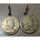 Две медли из латуни. Панама, Франция.