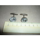 Запонки СССР Горный Хрусталь В Серебре 875