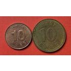 Корея 2 разные монеты по 10 вон