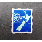 Марка Новая Зеландия 1982 год Карта