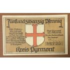 Нотгельд 25 пфеннигов 1921 год. Бад-Пирмонт. Веймарская республика