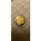 Заяц золото 50 рублей с брильянтом 2014.тираж1000штук