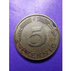 Германия ФРГ 5 пфеннингов 1980 D