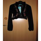 Шикарное велюровое болеро с натуральным мехом Made for Loving, S и M