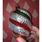 Ёлочная игрушка бугристое тонкое стекло ГДР