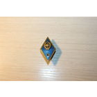 Ромб об окончании высшего военного училища, времён СССР, тяжёлый металл.