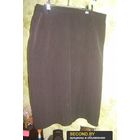 Юбка чёрная в полоску прямая, р.58